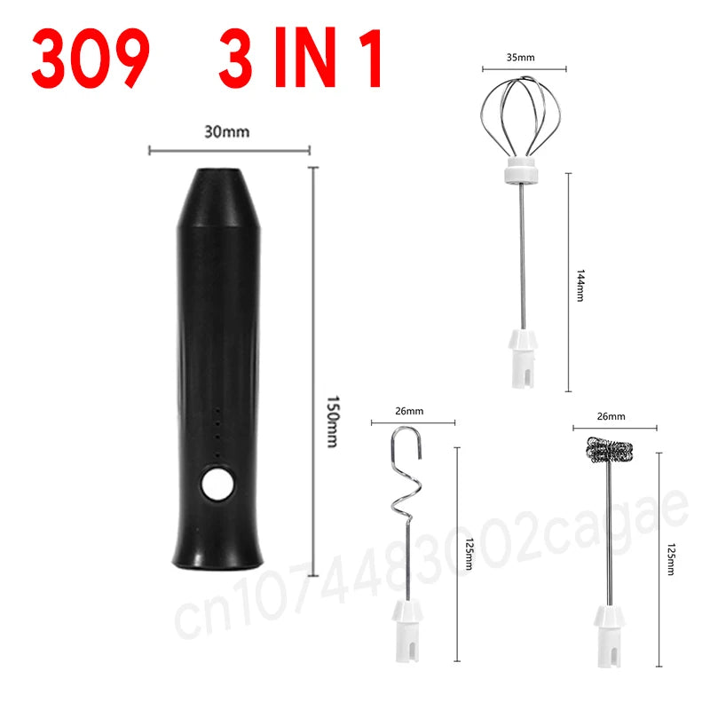 Electric Handheld Milk Frother & Whisk – Coffee, Creamer, and Egg Beater Mixer