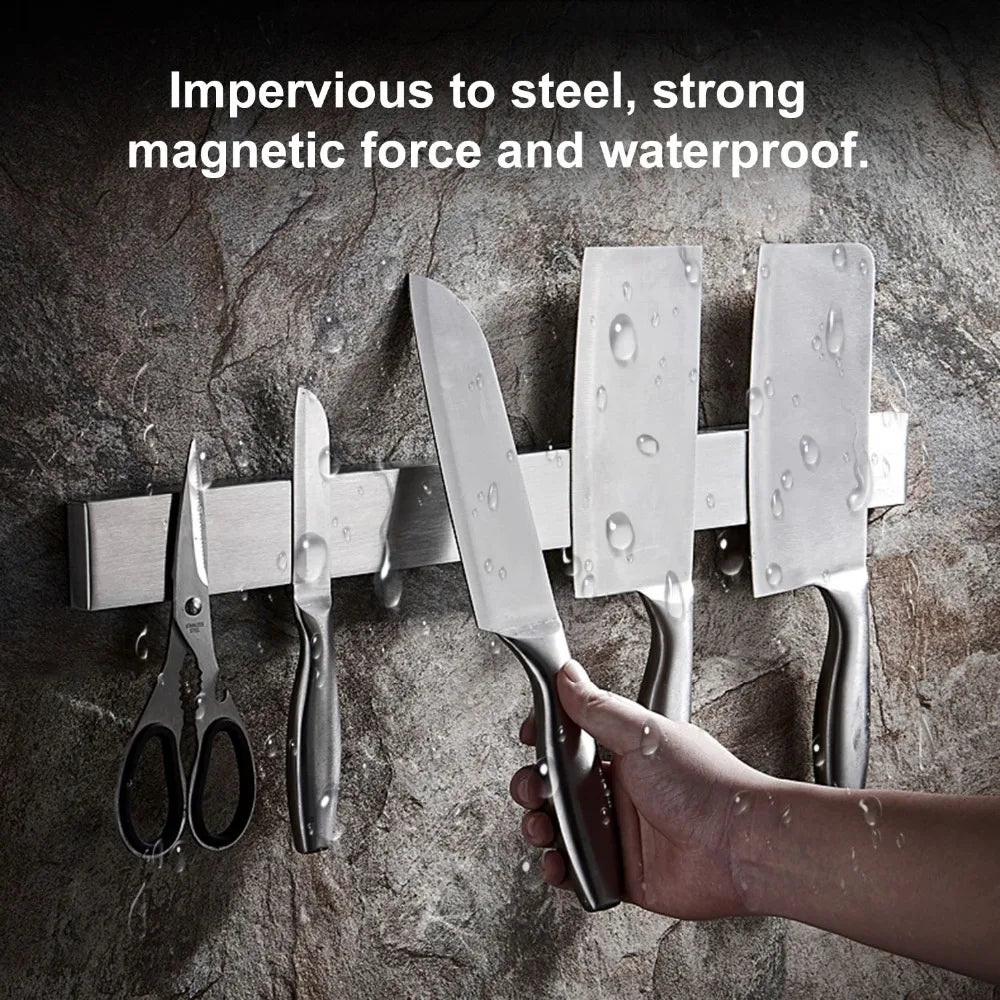 Magnetic Knife Strip with Hooks