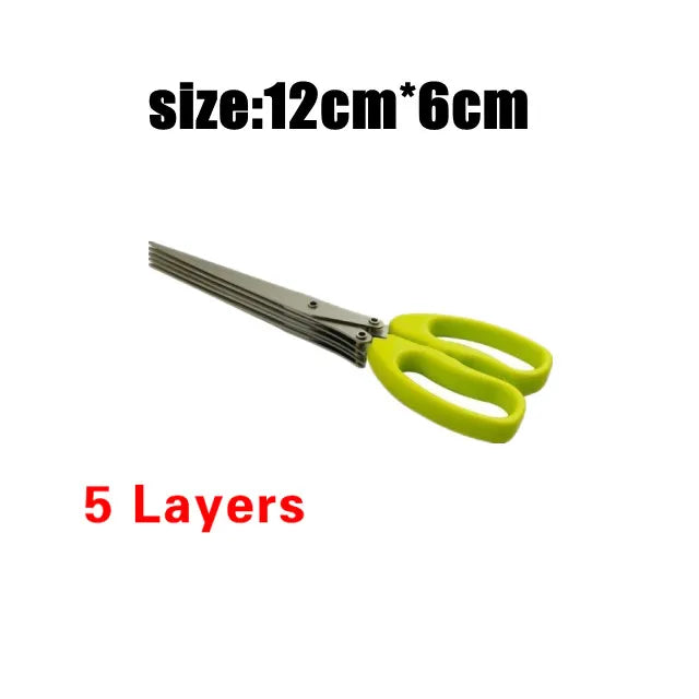 Multi-Layer Kitchen Scissors – Stainless Steel Vegetable, Herb & Spice Cutter