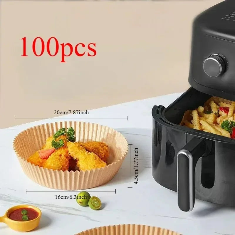 Air Fryer Paper Liners – Non-Stick Parchment Paper for Baking & Cooking