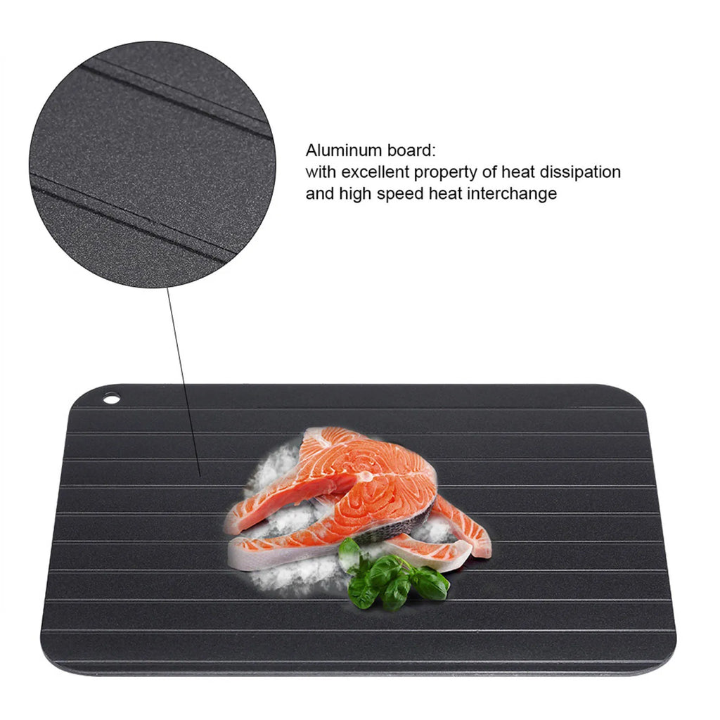Fast Defrosting Tray – Rapid Thaw Aluminum Plate for Meat & Frozen Foods