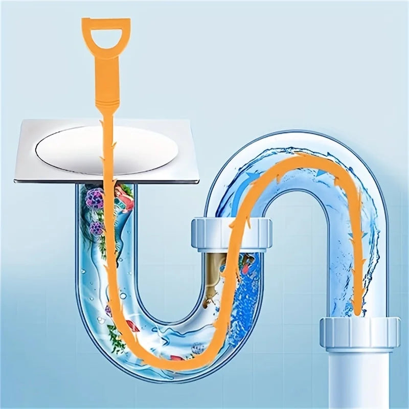 Handheld Drain Snake – Household Kitchen, Toilet, and Sink Plumbing Cleaner