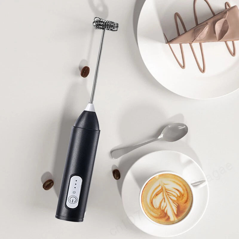Electric Handheld Milk Frother & Whisk – Coffee, Creamer, and Egg Beater Mixer