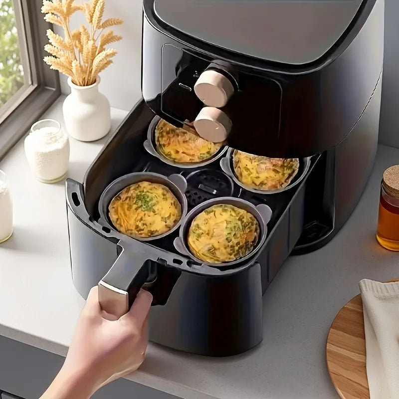 3pcs Silicone Air Fryer Molds – Non-Stick Baking Cups for Muffins, Cupcakes & Pudding