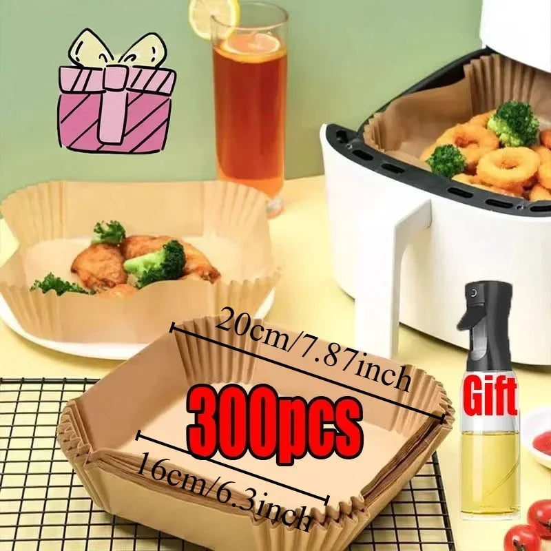 Air Fryer Paper Liners – Non-Stick Parchment Paper for Baking & Cooking