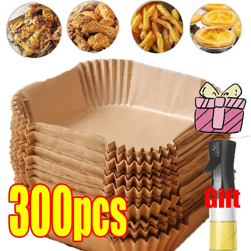 Air Fryer Paper Liners – Non-Stick Parchment Paper for Baking & Cooking
