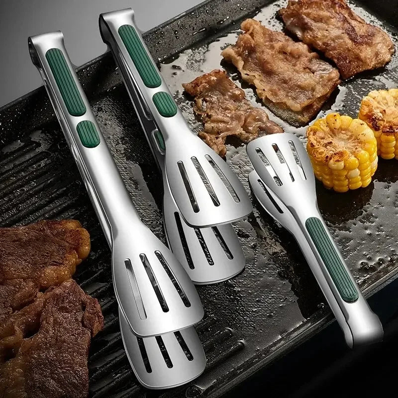 Stainless Steel Non-Slip Food Tongs