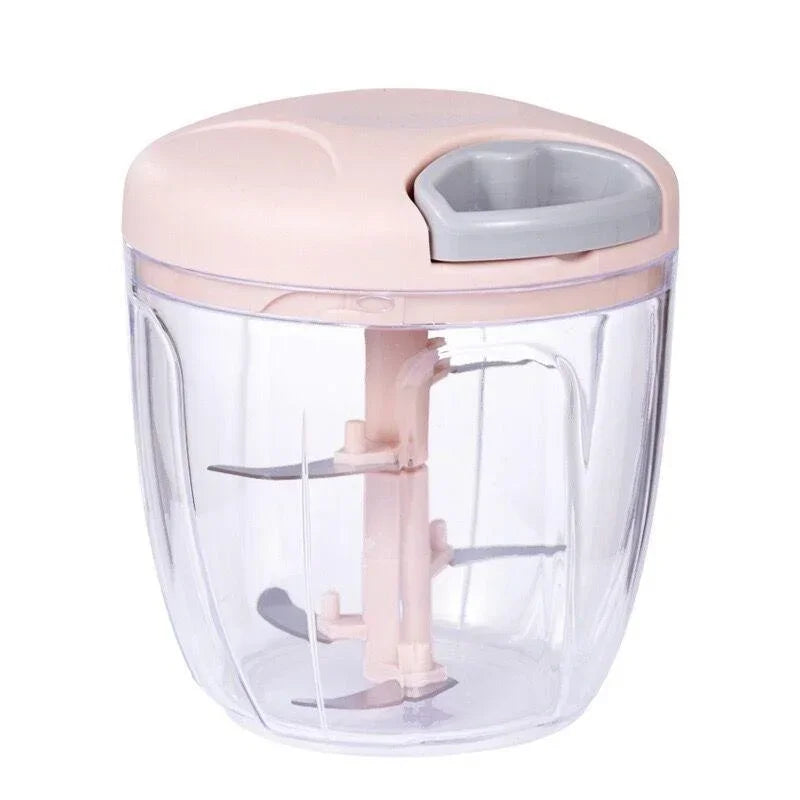 Manual Food Chopper & Mincer – Vegetable, Onion, Meat, and Garlic Crusher (500/900ML)
