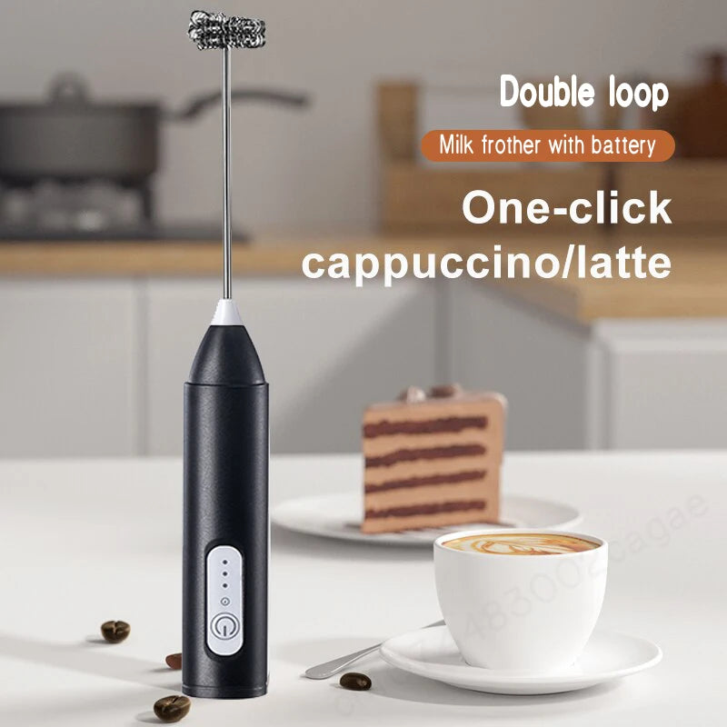 Electric Handheld Milk Frother & Whisk – Coffee, Creamer, and Egg Beater Mixer