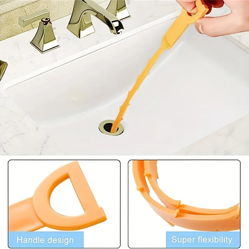 Handheld Drain Snake – Household Kitchen, Toilet, and Sink Plumbing Cleaner