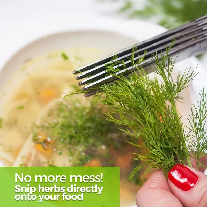 Multi-Layer Kitchen Scissors – Stainless Steel Vegetable, Herb & Spice Cutter