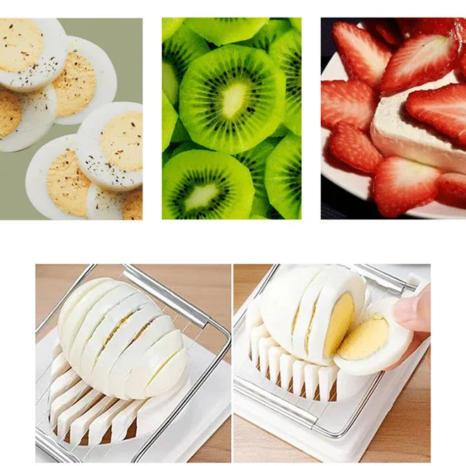 Multi-Functional Stainless Steel Egg Slicer