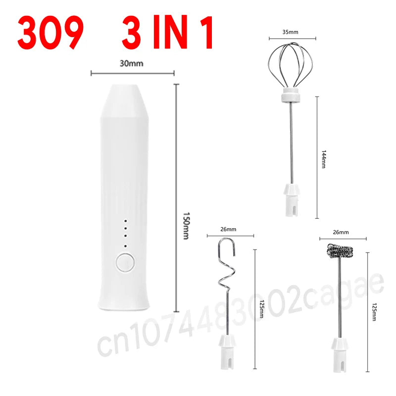 Electric Handheld Milk Frother & Whisk – Coffee, Creamer, and Egg Beater Mixer