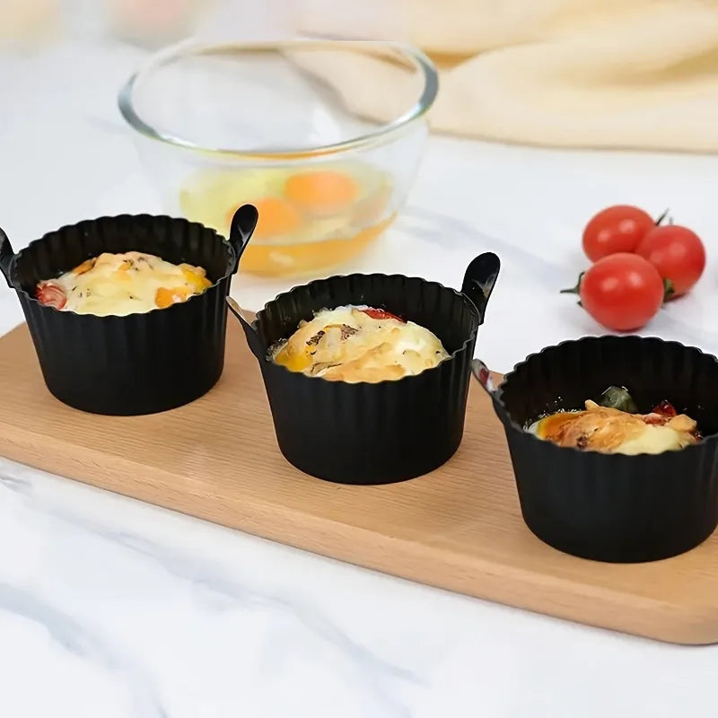 3pcs Silicone Air Fryer Molds – Non-Stick Baking Cups for Muffins, Cupcakes & Pudding