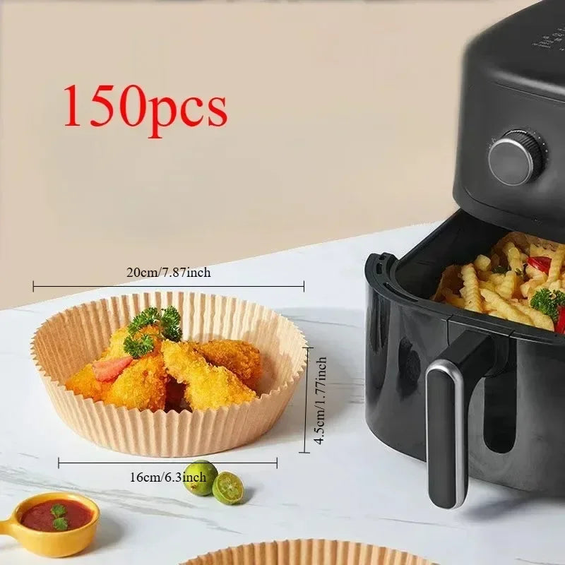 Air Fryer Paper Liners – Non-Stick Parchment Paper for Baking & Cooking