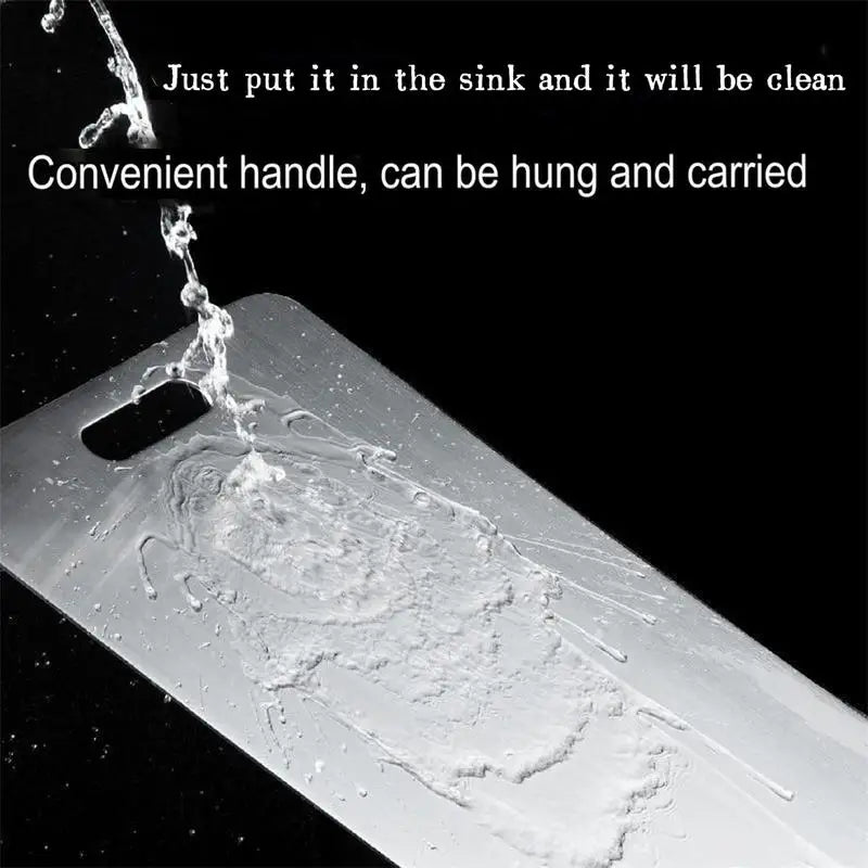 Titanium Stainless Steel Cutting Board – Double-Sided, Thickened 304 Food-Grade Chopping Board