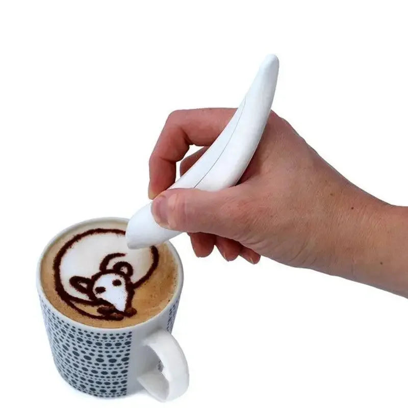 Electric Latte Art Pen – Coffee & Spice Drawing Tool for Baristas and Home Use