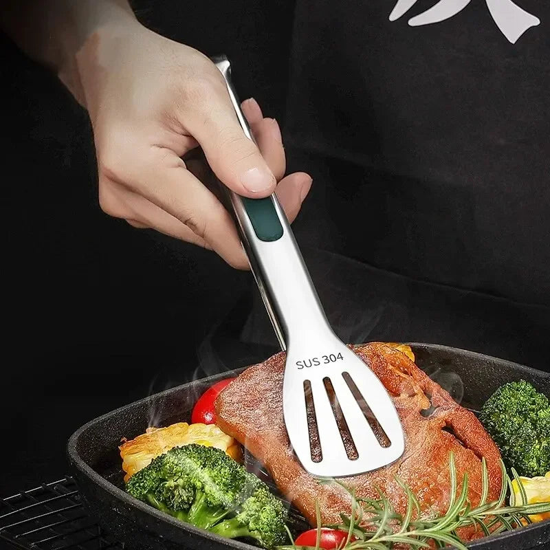 Stainless Steel Non-Slip Food Tongs