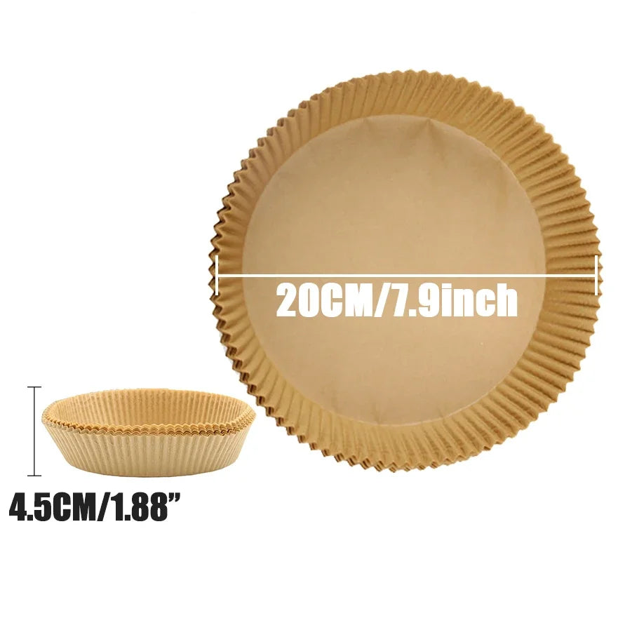 23CM Air Fryer Disposable Parchment Paper – Non-Stick Baking & Steamer Liners