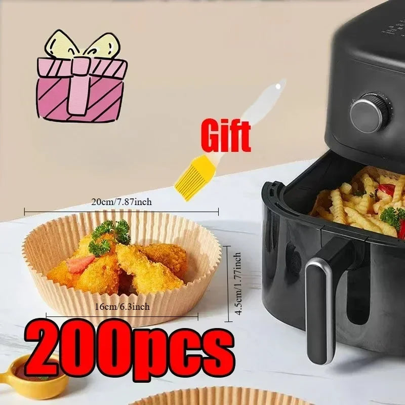 Air Fryer Paper Liners – Non-Stick Parchment Paper for Baking & Cooking