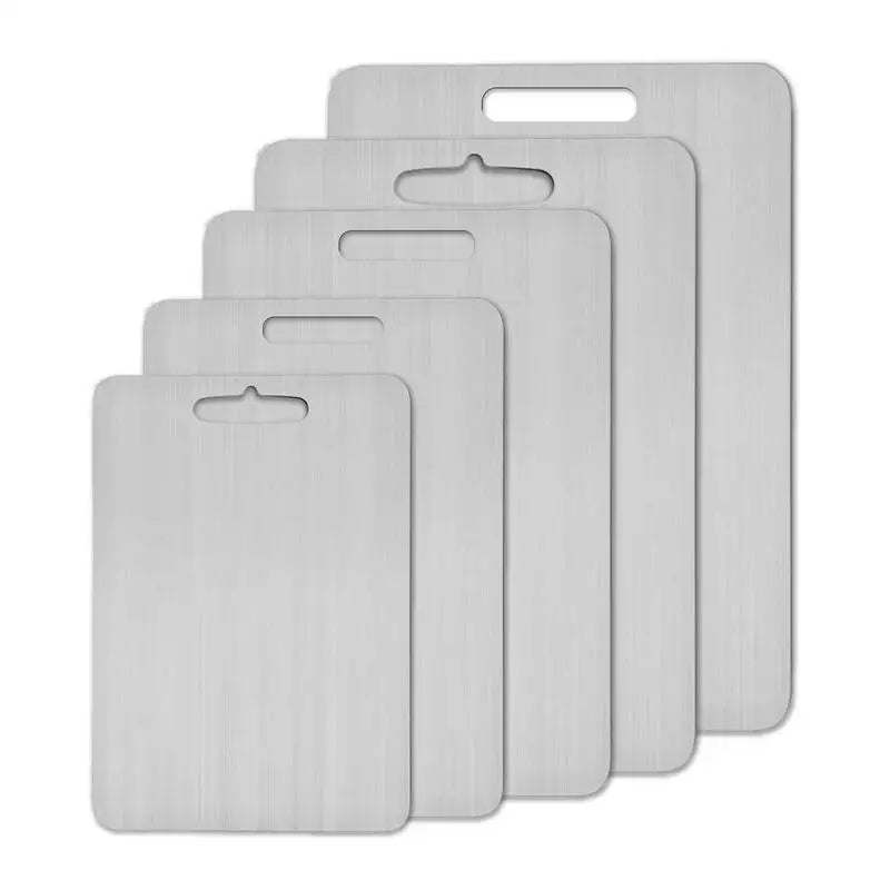 Titanium Stainless Steel Cutting Board – Double-Sided, Thickened 304 Food-Grade Chopping Board