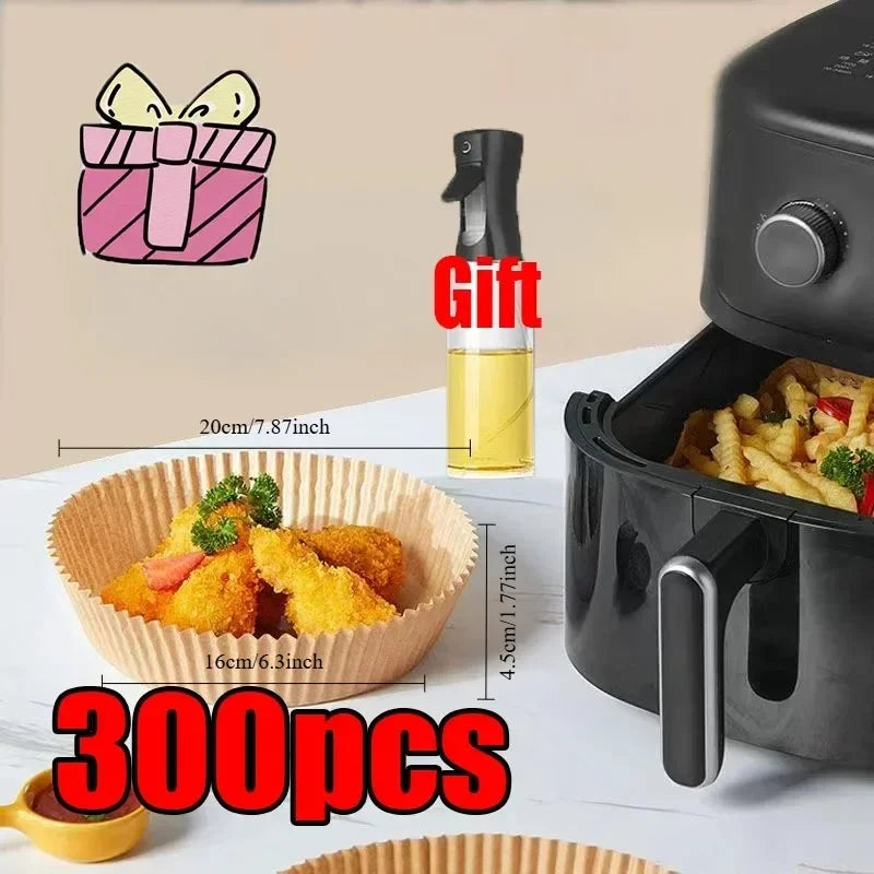 Air Fryer Paper Liners – Non-Stick Parchment Paper for Baking & Cooking