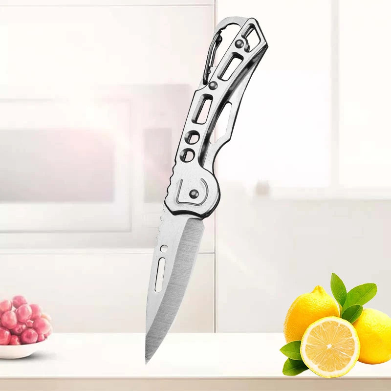 Portable Stainless Steel Fruit Knife – Foldable, Sharp & Easy Grip