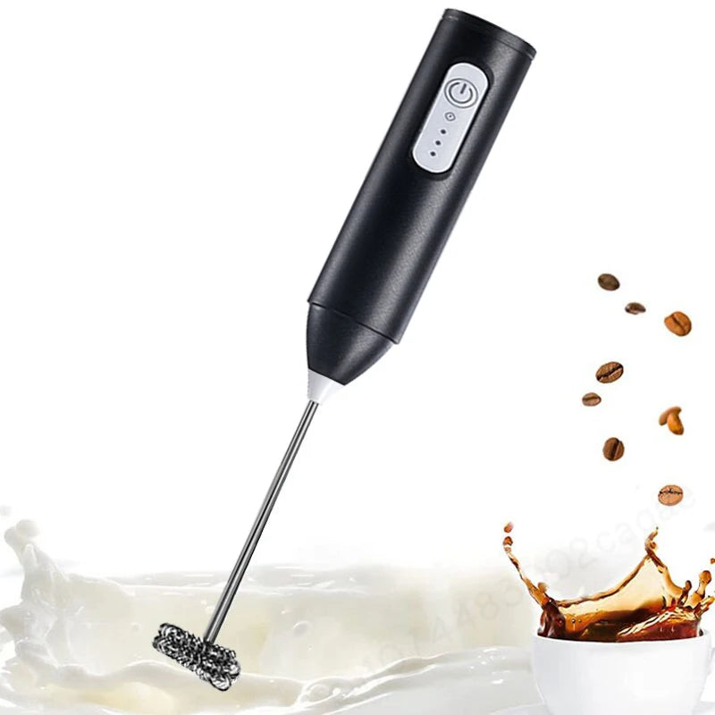 Electric Handheld Milk Frother & Whisk – Coffee, Creamer, and Egg Beater Mixer