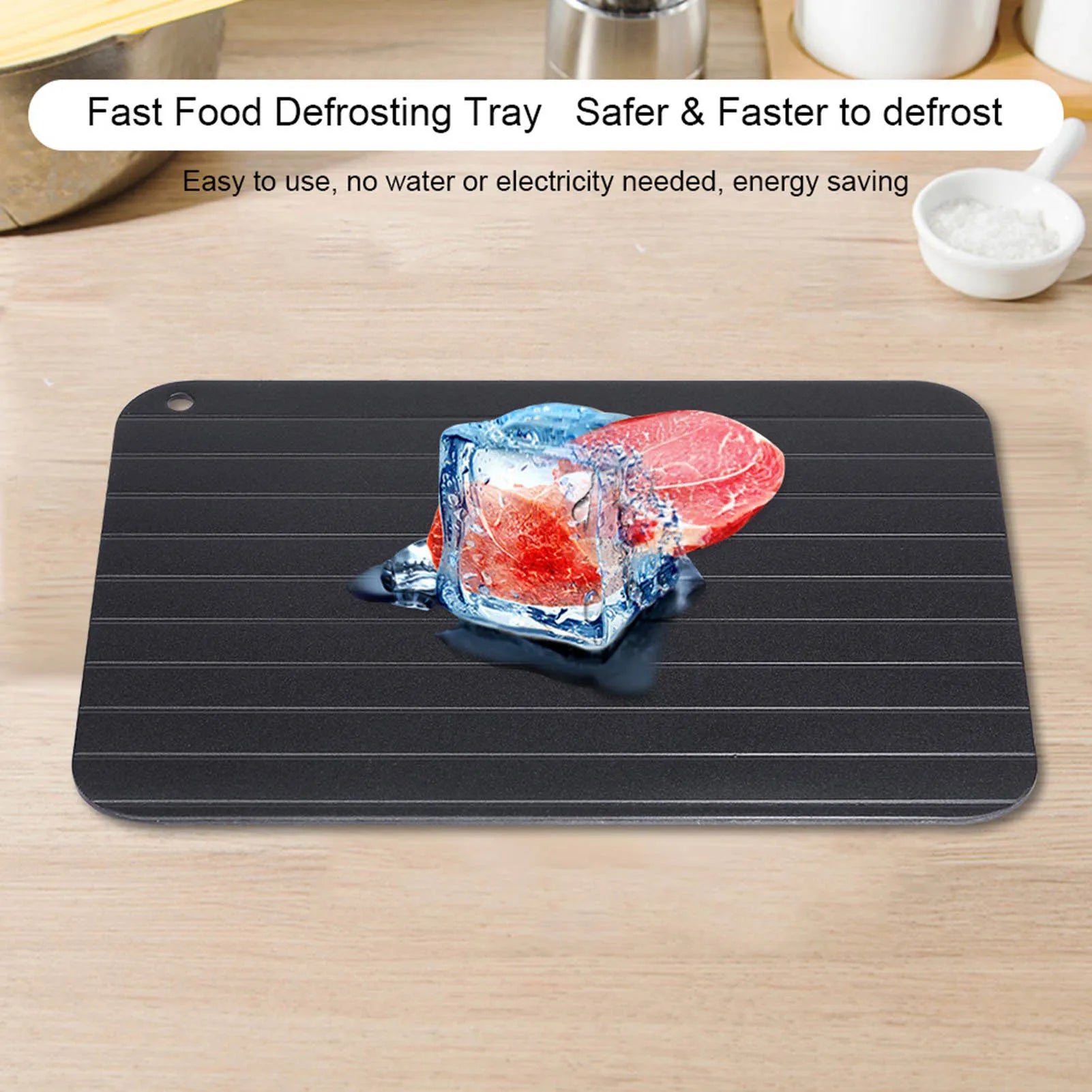 Fast Defrosting Tray – Rapid Thaw Aluminum Plate for Meat & Frozen Foods